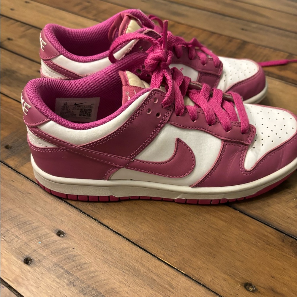 Nike Kids Low Dunks  Pink and White